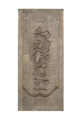 vintage medieval tiles for house cladding isolated on white background