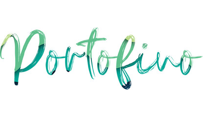 Portofino city typography, t-shirt graphics, vectors fashion style
