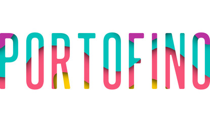 Portofino city typography, t-shirt graphics, vectors fashion style
