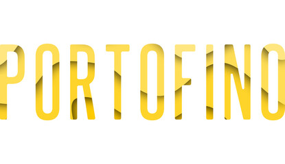 Portofino city typography, t-shirt graphics, vectors fashion style
