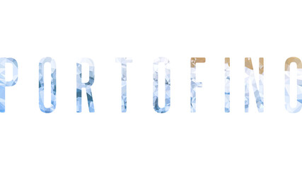 Portofino city typography, t-shirt graphics, vectors fashion style
