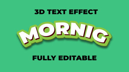 3d text effect Vector Fully Editable