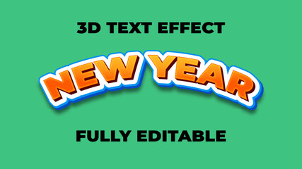 3D Text Effect Vector Fully Editable