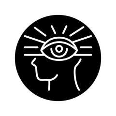 Vision line icon. Self development