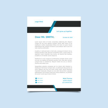 Creative Professional corporate modern business Elegant and minimalist style letterhead vector template.