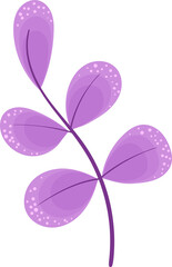 sprig with round leaf purple