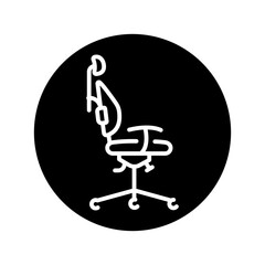 Orthopedic chair olor line icon. Pictogram for web page