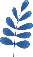 sprig with round leaf blue