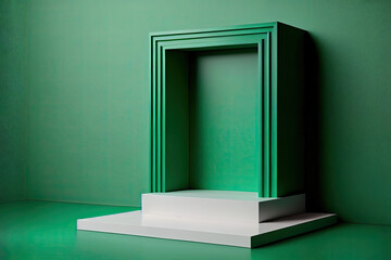 Simple green podium, Generative AI