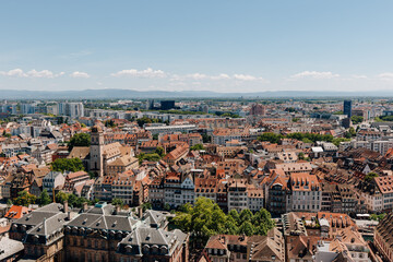 Fototapeta na wymiar view over the roofs of Strasbourg