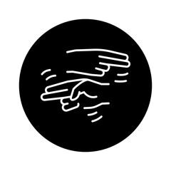 Sign language color line icon. Disability. Isolated vector element.