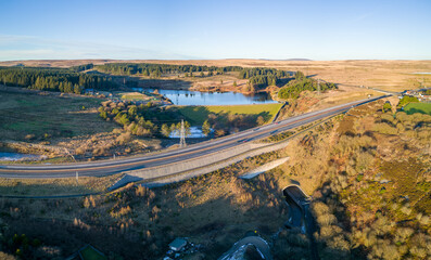 Aerial view of the A465 