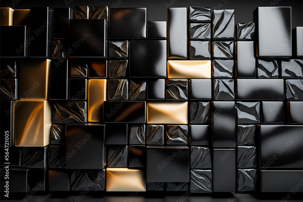 Poster abstract background with glossy mosaic tiles. generative ai