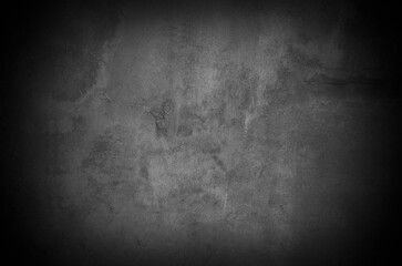 Old wall texture cement dark black gray background abstract grey color design are light with white gradient background.