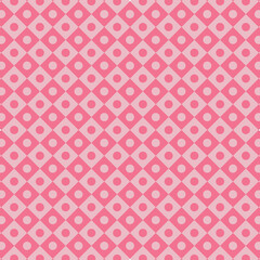 Seamless cute lovely pattern Vector lovely cute geometric square circle pattern pink pastel color valentines. Background mimimal valentine day love concept wallpaper pink background.