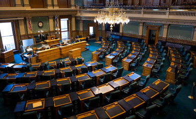 The House of representatives at the Colorado State Capitol