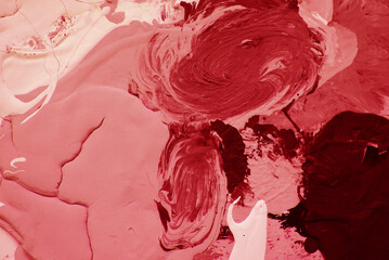 Abstract background of old dried red paint.