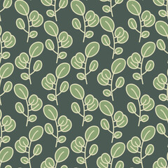Fototapeta na wymiar Seamless pattern with branches. Print for textile, wallpaper, covers, surface. For fashion fabric. Retro stylization.