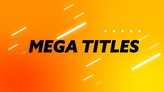 Mega Fast Moving Text Titles
