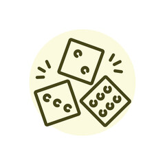 Jackpot black line icon. Casino game.