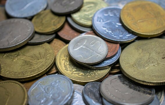 coins from all over the world. background