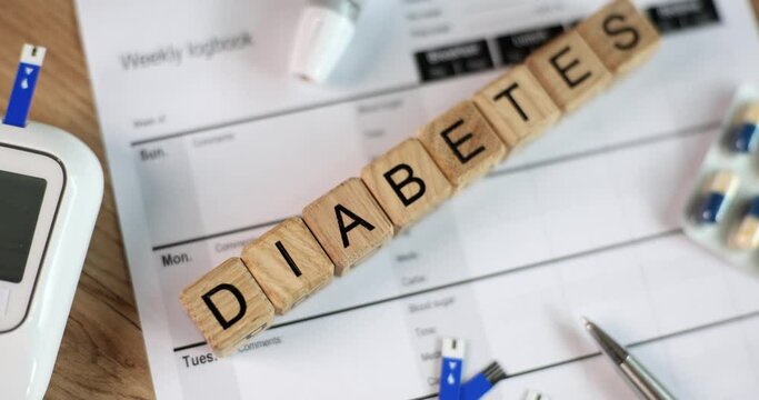 Control of glucose level with glucometer in diabetes mellitus 4k movie slow motion 