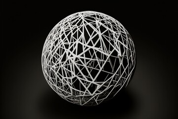 sphere with black and white