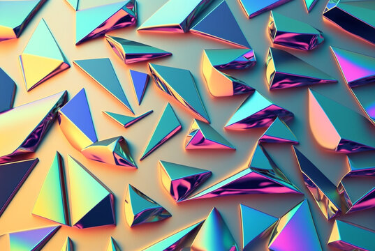 Abstract Design Gradient Holographic Foil Flat Minimalistic Background,generative Ai.