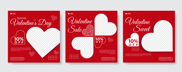 valentines day sale social media post template