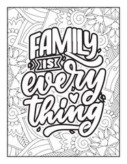 Fototapeta na wymiar Affirmative quotes coloring page. Positive quotes. Good vibes. Coloring book for adults. Typography design. Hand drawn with inspiration word. Coloring for adult and kids. Quotes. Quotes Coloring. 