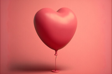 AI generated illustration of an heart balloon