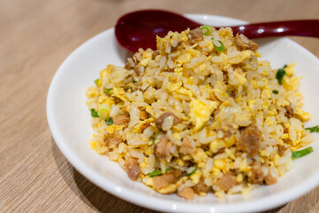 Japanese fry rice in dumpling shop