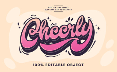 Script font effect with highlight and shadow, stylish lettering font and number. Modern trendy pop art font effect. Vector illustration