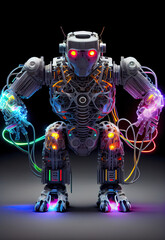 Obraz na płótnie Canvas Robot RJ45 - Generative AI illustration