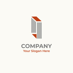 concrete building company logo template