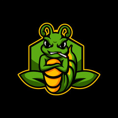 worms cartoon mascot logo team or brand