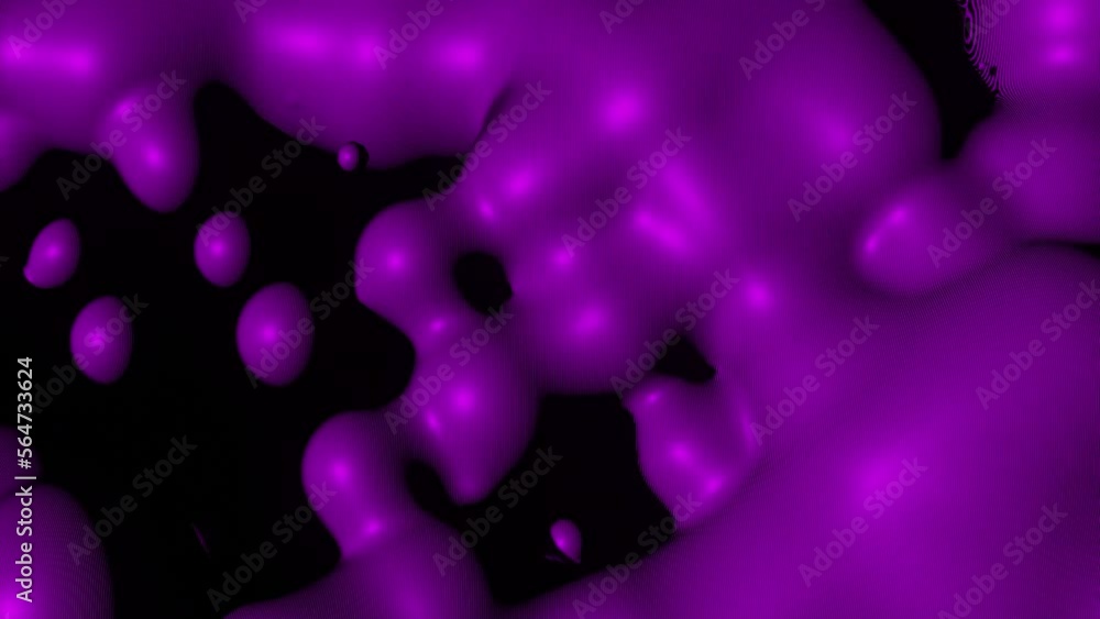 Poster animation with moving liquid droplets. design. liquid with rounded droplets moving in waves. moving 