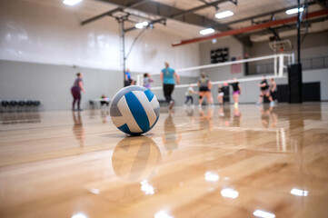 volleyball in a gym