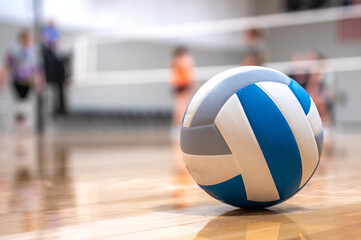 volley ball on a court - Powered by Adobe