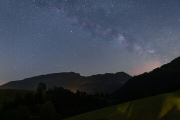 milky way over the mountain