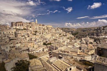 Fototapeta na wymiar View of the ancient city of Matera