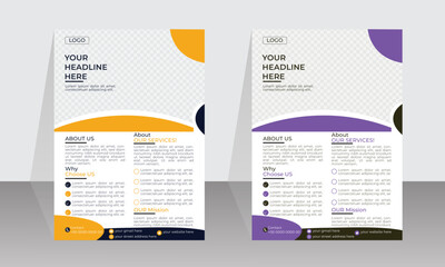 Corporate business flyer design template.