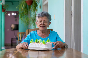 Elderly woman birthday