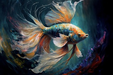 Fototapeta premium fish in aquarium