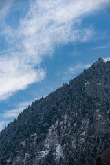 clouds in the mountains