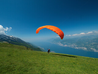 South Tirol Paragliding training above the Monte Baldo peak 