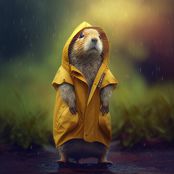 Gopher in a raincoat