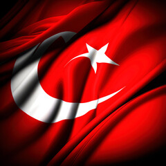 turkey flag waving, generate ai
