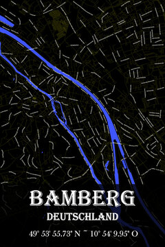 Urbaner Bamberg Straßename Stadtplan 