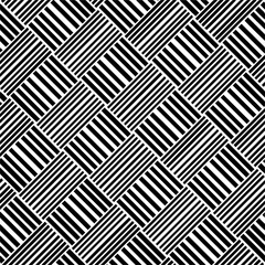 Vector pattern in geometric ornamental style. Black and white color. Simple geo all over print block for apparel textile, ladies dress, fashion garment, digital wall paper.